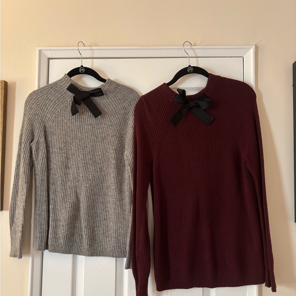 J. Crew Gayle Bow Sweater Lot of 2